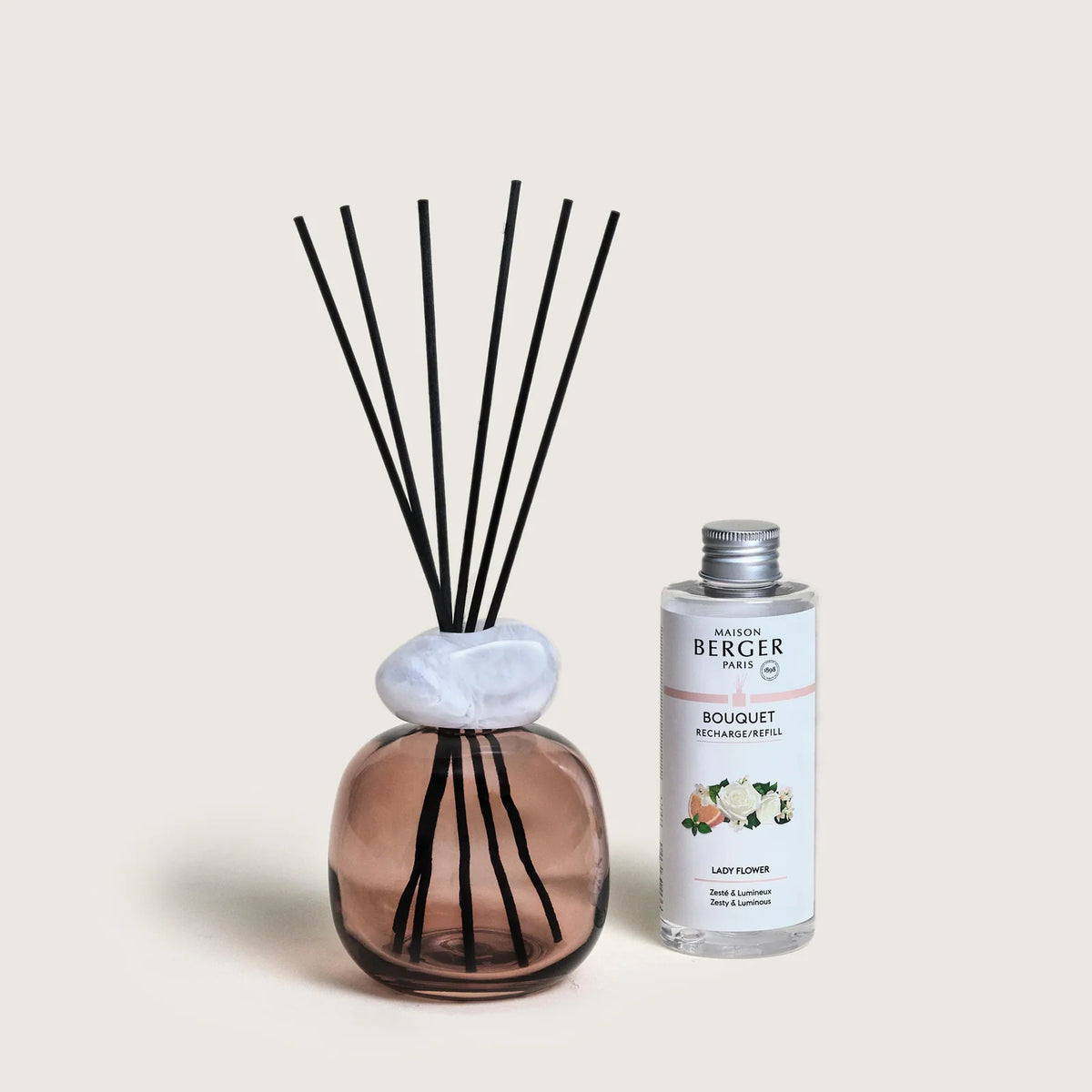 Maison Berger duftpinde med Lady Flower i glasflakon