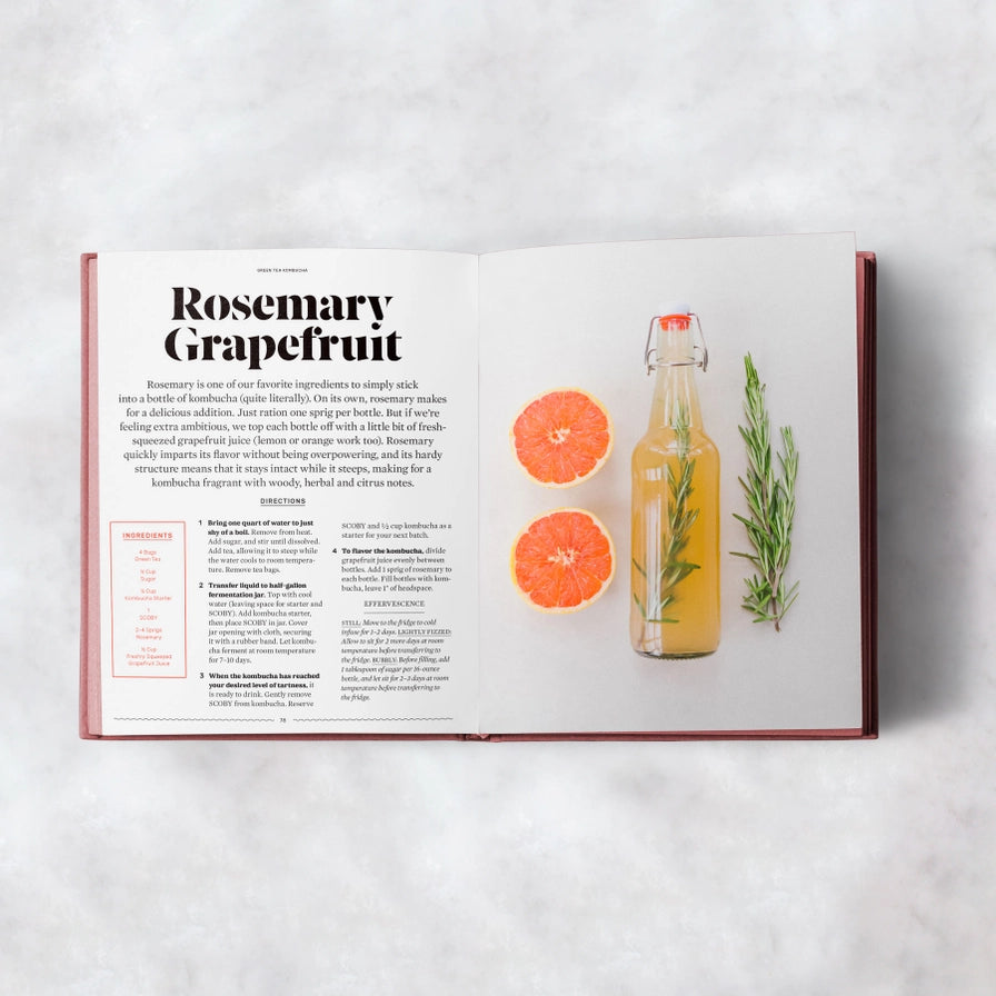 Opskrift på grapefrugt og urter til hjemmelavet kombucha