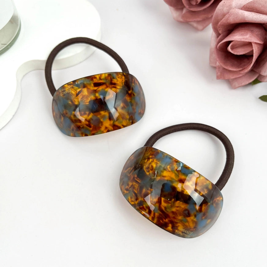 Håraccessory i bioplast med oval cloud cuff i tortoise design
