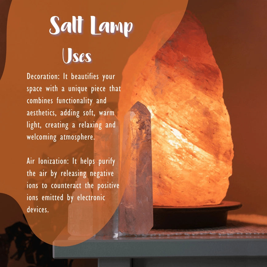 Himalaya saltmånelampe med drejefunktion til afslapning og boligindretning