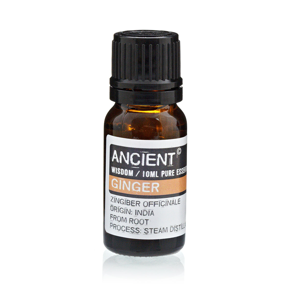 Økologisk ingefærolie 10 ml fra Indien, dampdestilleret, til aromaterapi og massage