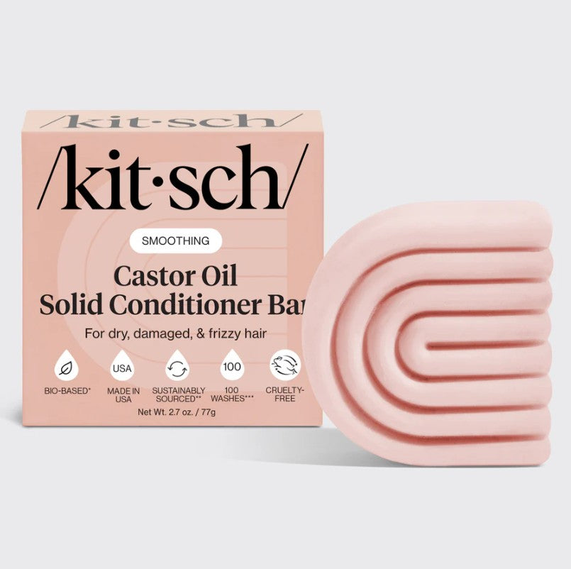 Kitsch conditioner bar med Castor oil, hårpleje til tørt, skadet hår, vegansk, cruelty free