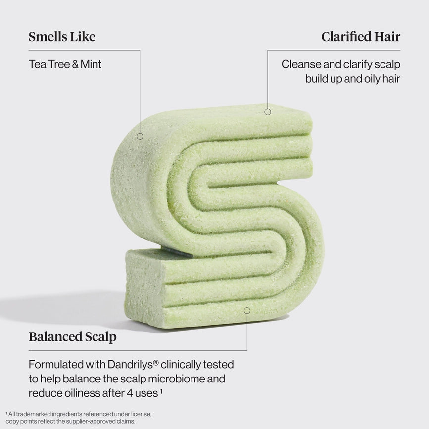 Kitsch shampoo & balsam bar med Tea Tree & Mint, bæredygtig hårpleje, fedtet hovedbund