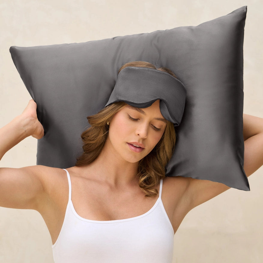 Satin sovemaske med blødt materiale