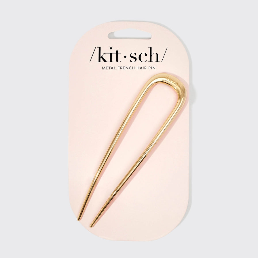 KITSCH Fransk Hårnål – elegant, holdbar og let at bruge. Perfekt til hurtige opsætninger i guld, sølv eller hematite.