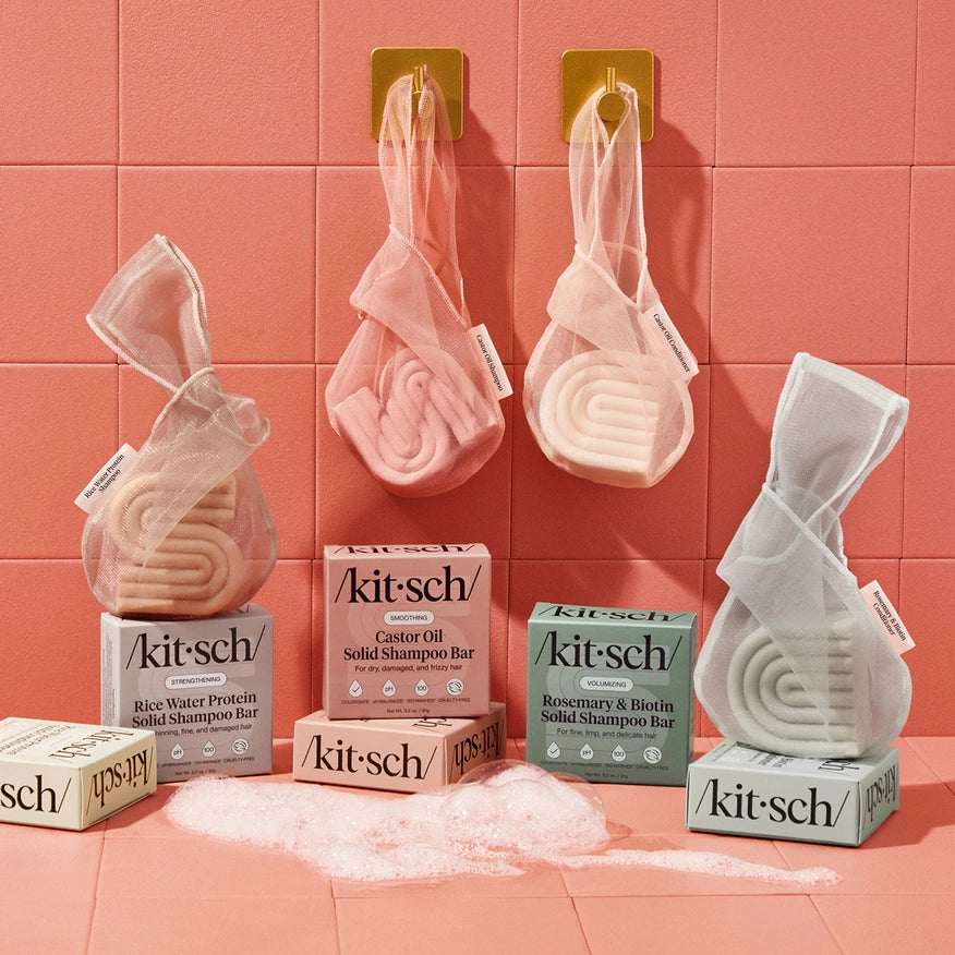Kitsch shampoo bar sæbepose i farvet bad