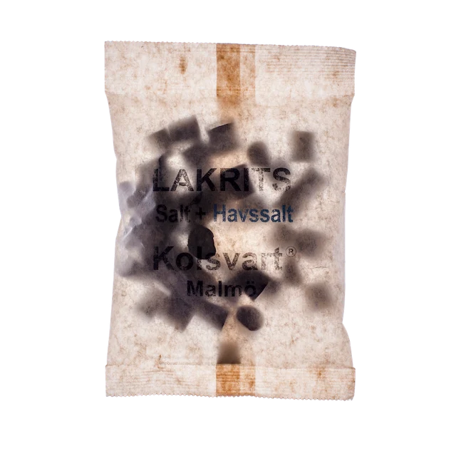 Kolsvart salt & havsalt lakrids