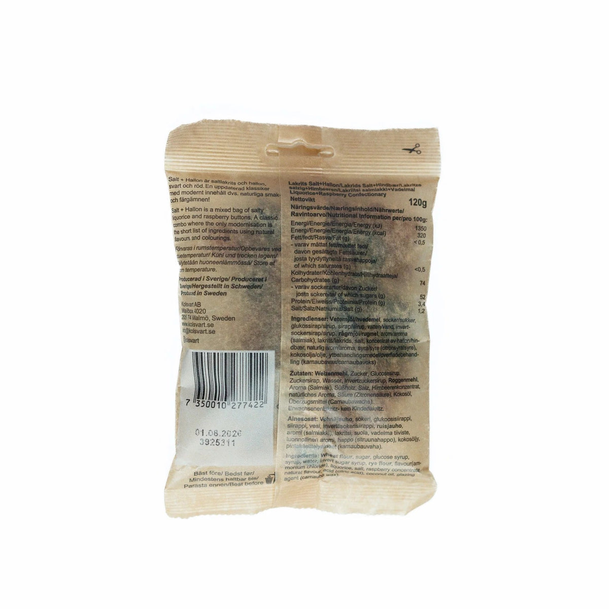 Kolsvart salt & hindbær lakrids