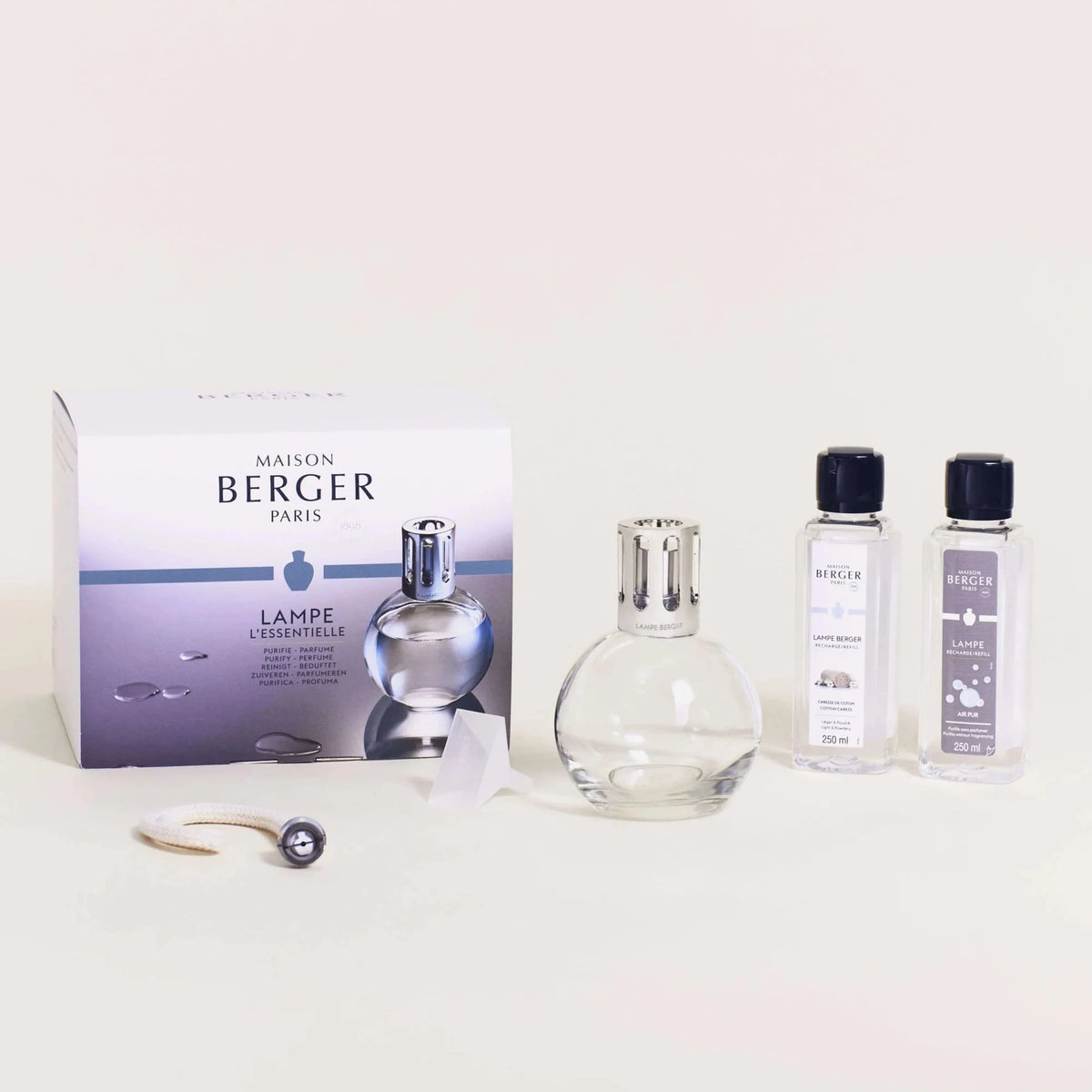 Maison Berger Duftlampe sæt med Cotton Caress og Neutral Air Pur refill