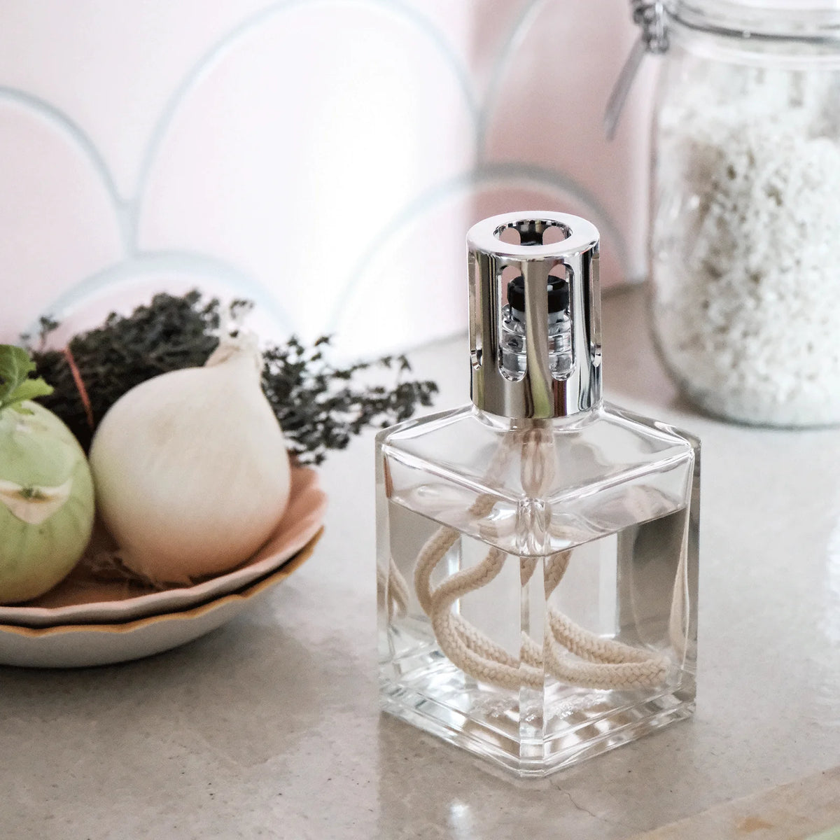 Maison Berger luftfrisker med metalbeskyttelse og glasbeholder