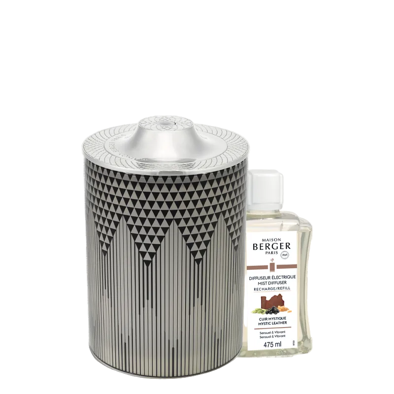 Mystic Leather & Evanescence Diffuser fra Maison Berger Paris – en sofistikeret duftoplevelse med krydrede, orientalske noter og innovativ diffuser-teknologi til det stilfulde hjem.