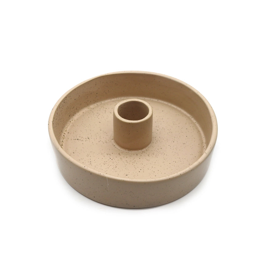 Beige keramisk Palo Santo holder til smudging og aromaterapi