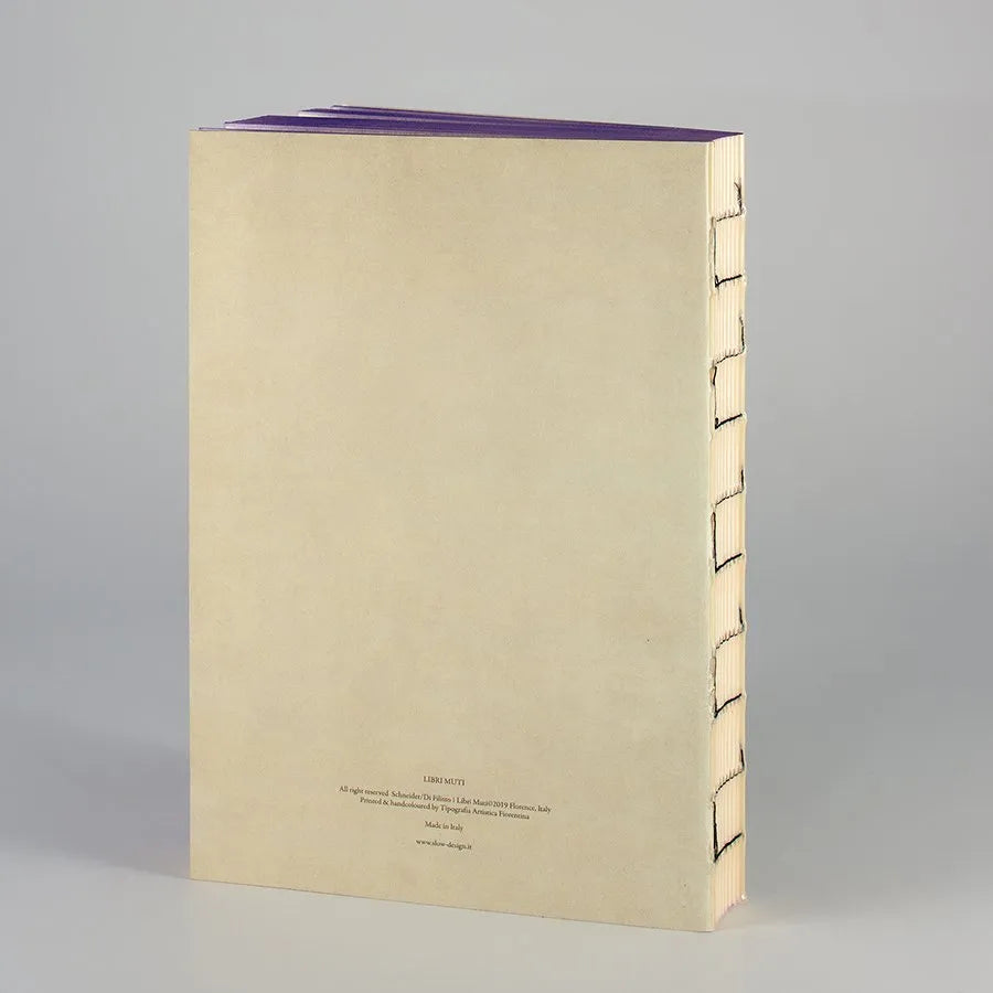 Bagside af notesbog Pride & Prejudice, håndlavet italiensk design, blank side, elegant papir