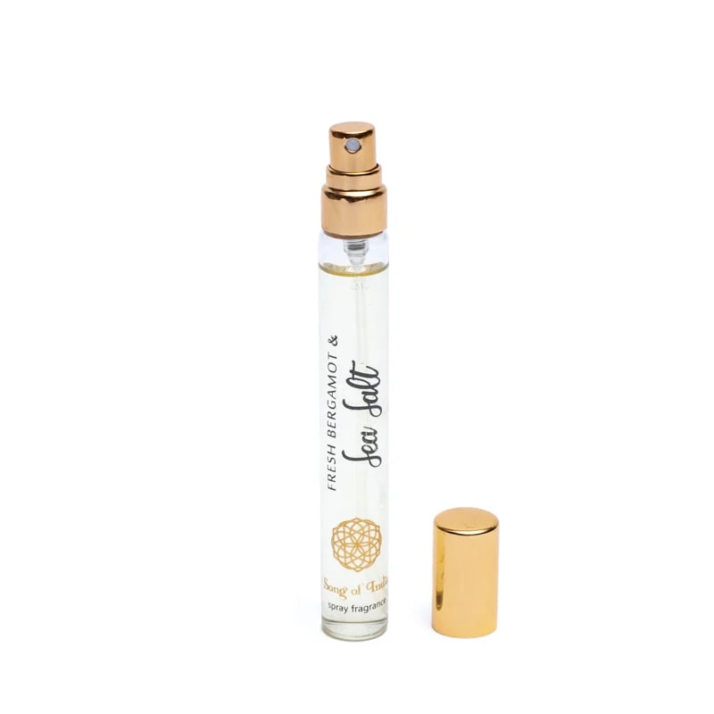 Roomspray med Bergamot & Sea Salt, praktisk sprayflaske, 12 ml, hjem og wellness