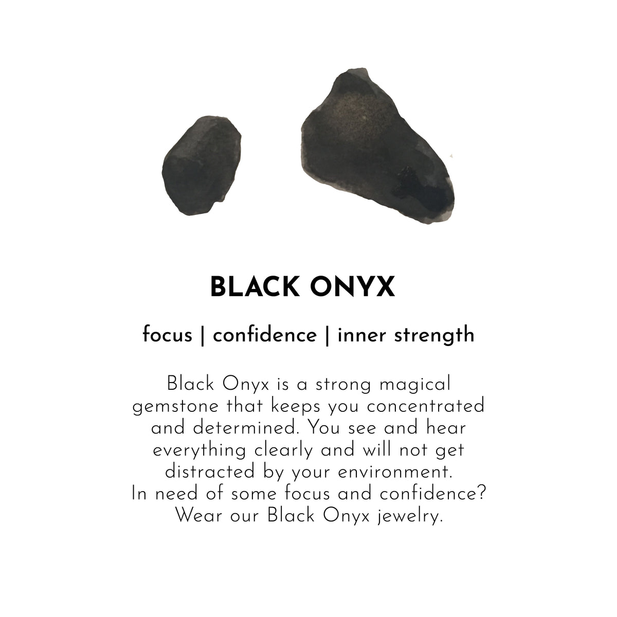 Sort onyx sten til smykke