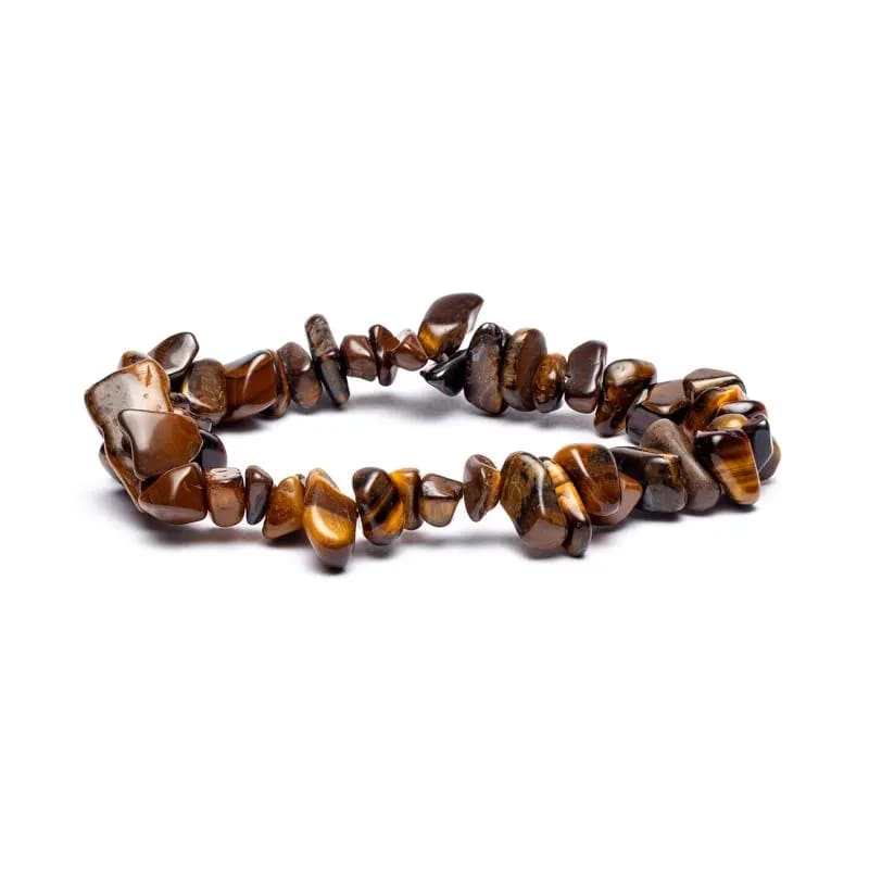 Tigerøje armbånd krystalchips, fokus, balance, spirituelt smykke
