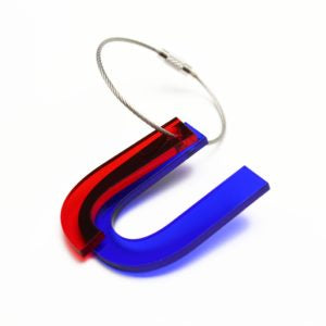 Nøglering & Taske vedhæng m. Bogstav - Recycled Akryl