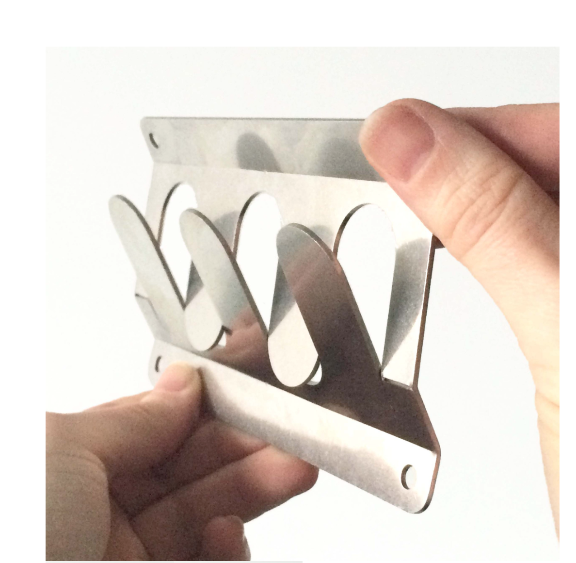 Knagerække m. 3 knage i Recycled metal - Mo Man Tai