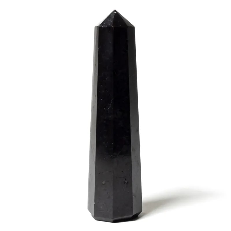 Sort onyx krystaltårn til meditation og Feng Shui