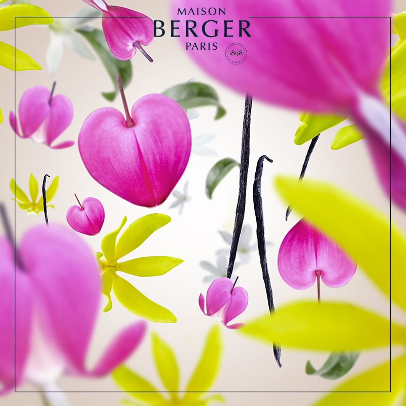 Love Aromaterapi - Flakon m. Duftpinde - Blomster duft - Maison Berger