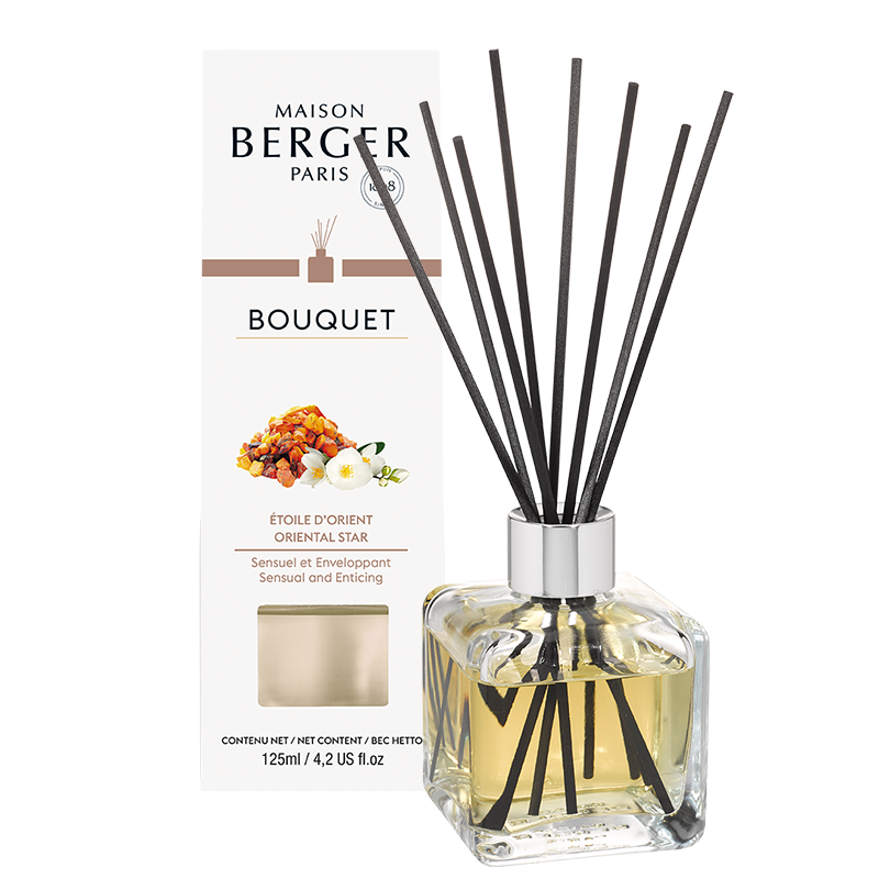 Maison Berger duftpinde med Oriental Star, cube flakon, hjemmeduft
