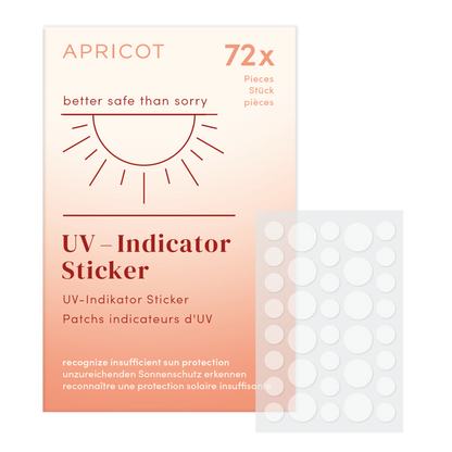 UV solindikator plaster pakke med 72 stk, viser UV-intensitet