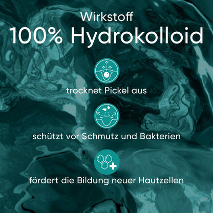 Kvinne bruger hydrokolloid plaster på ansigtet, hudpleje, acnebehandling, skånsom og diskret plaster