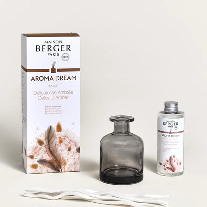 Maison Berger Aroma Dream duftpinde med gråt glasflakon, hjemmeduft dekor