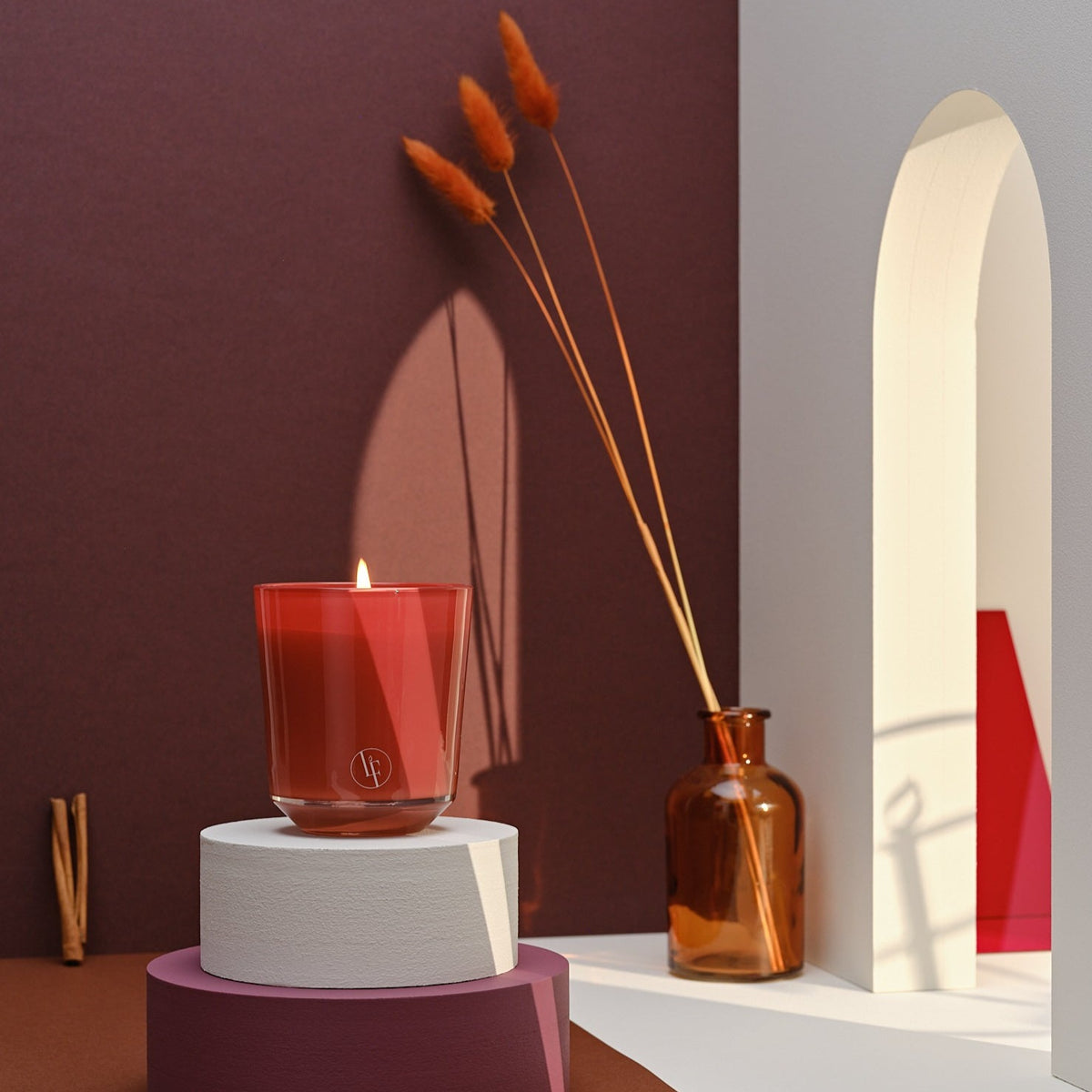 Amber Tan - Duftlys, Colorama 200g - Warm tones - Bougies la Francaise