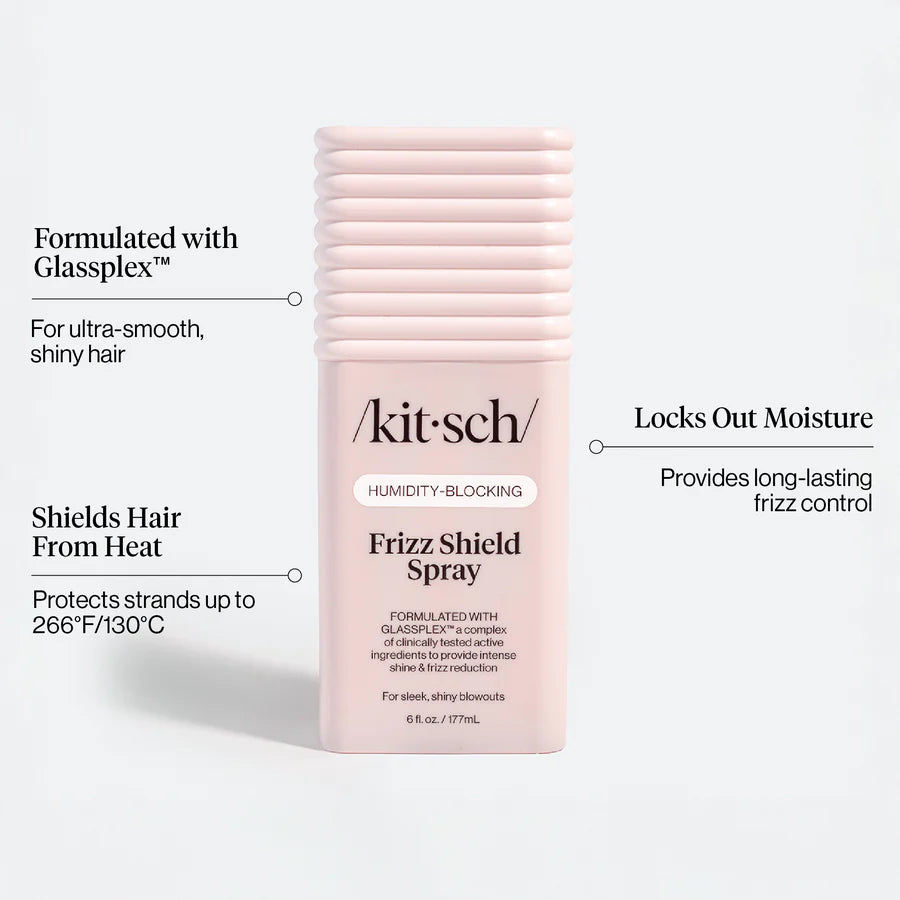Kitsch Anti Frizz Spray med varmebeskyttelse, glansfuldt hår, hårspray, hårpleje