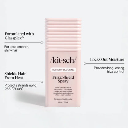 Kitsch Anti Frizz Spray med varmebeskyttelse, glansfuldt hår, hårspray, hårpleje