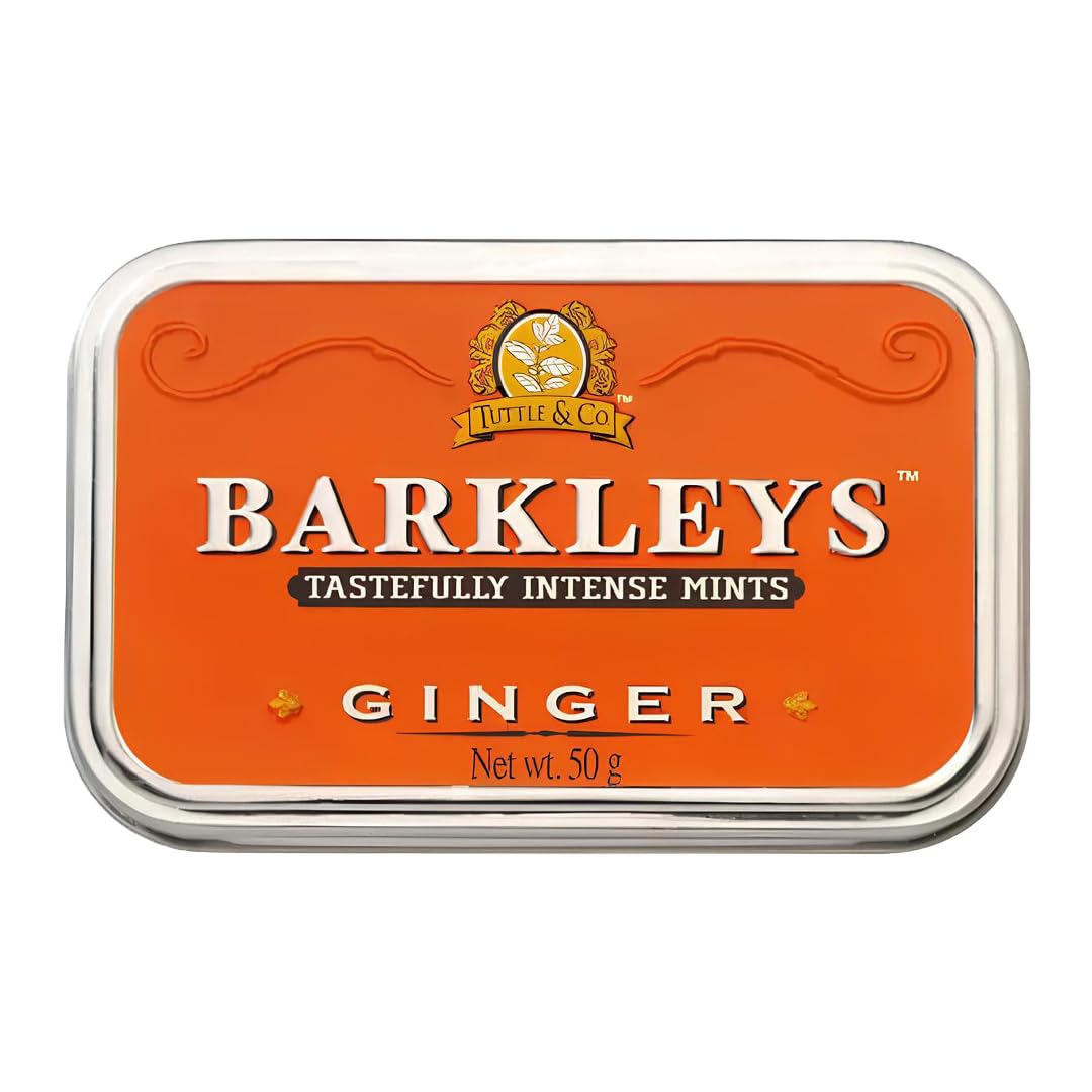 Retro æske med Barkleys Ginger gourmet mynte pastiller