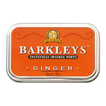 Retro æske med Barkleys Ginger gourmet mynte pastiller