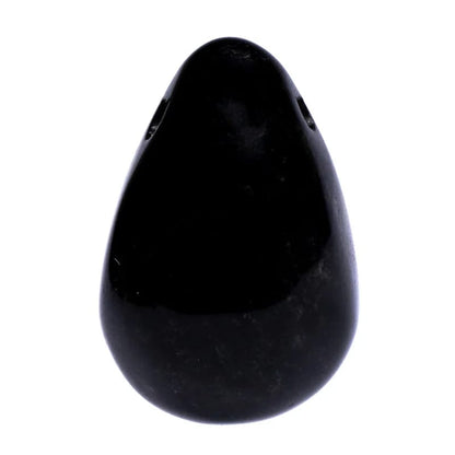 Sort Onyx sten med glat overflade og elegant form