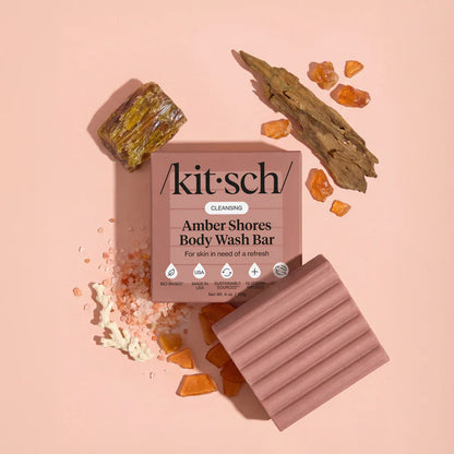 Kitsch Amber Shores kropsvask bar med naturlige ingredienser og woody aquatic duft