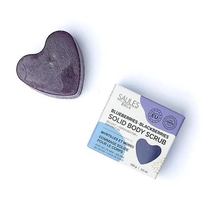 Body Scrub bar fra Saules Riga blåbær &amp; brombær