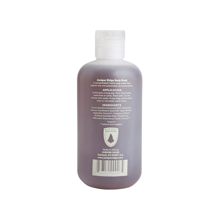 Backview af person, der bruger White Sage body wash i bad