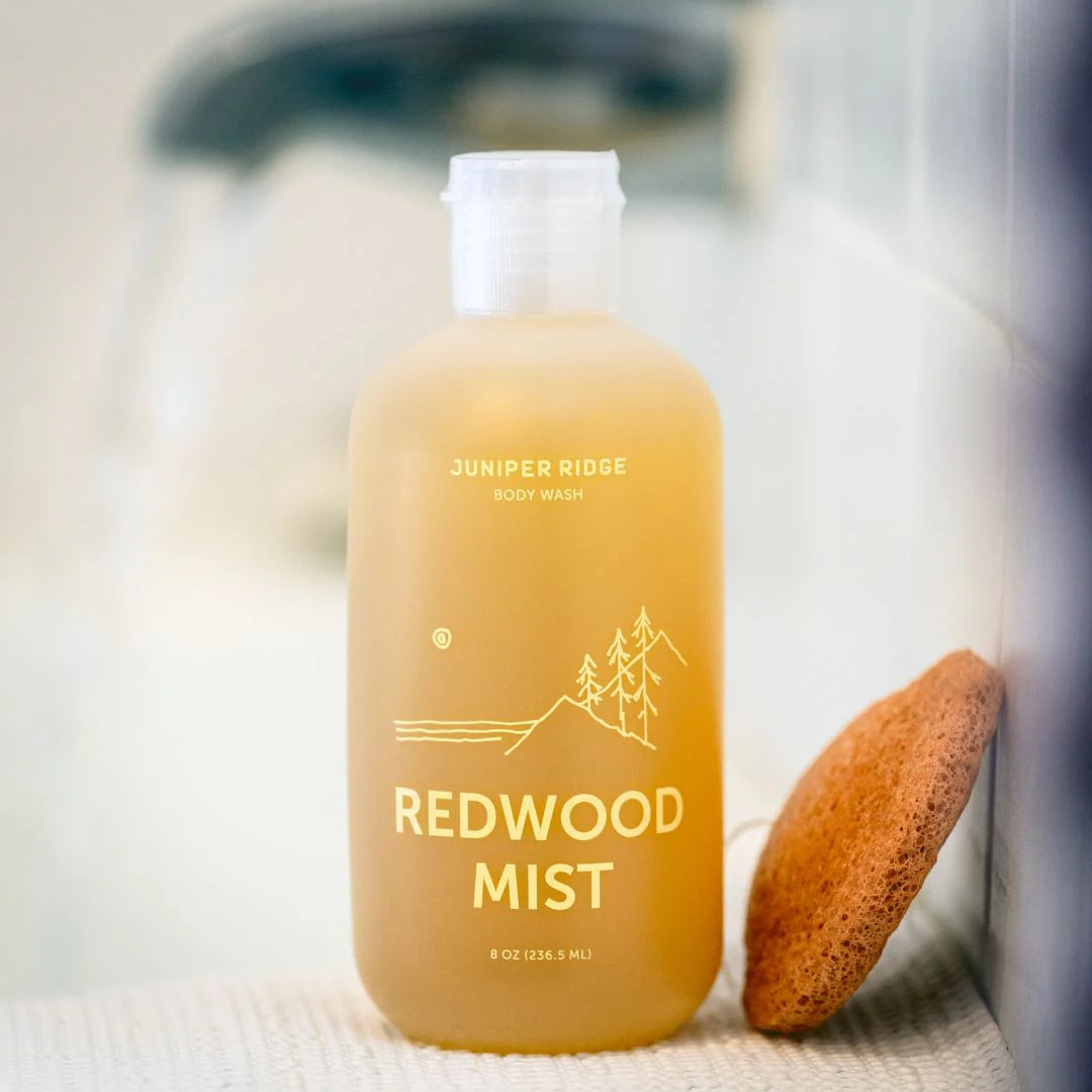 Redwood Mist body wash med skov, regn og kystduft