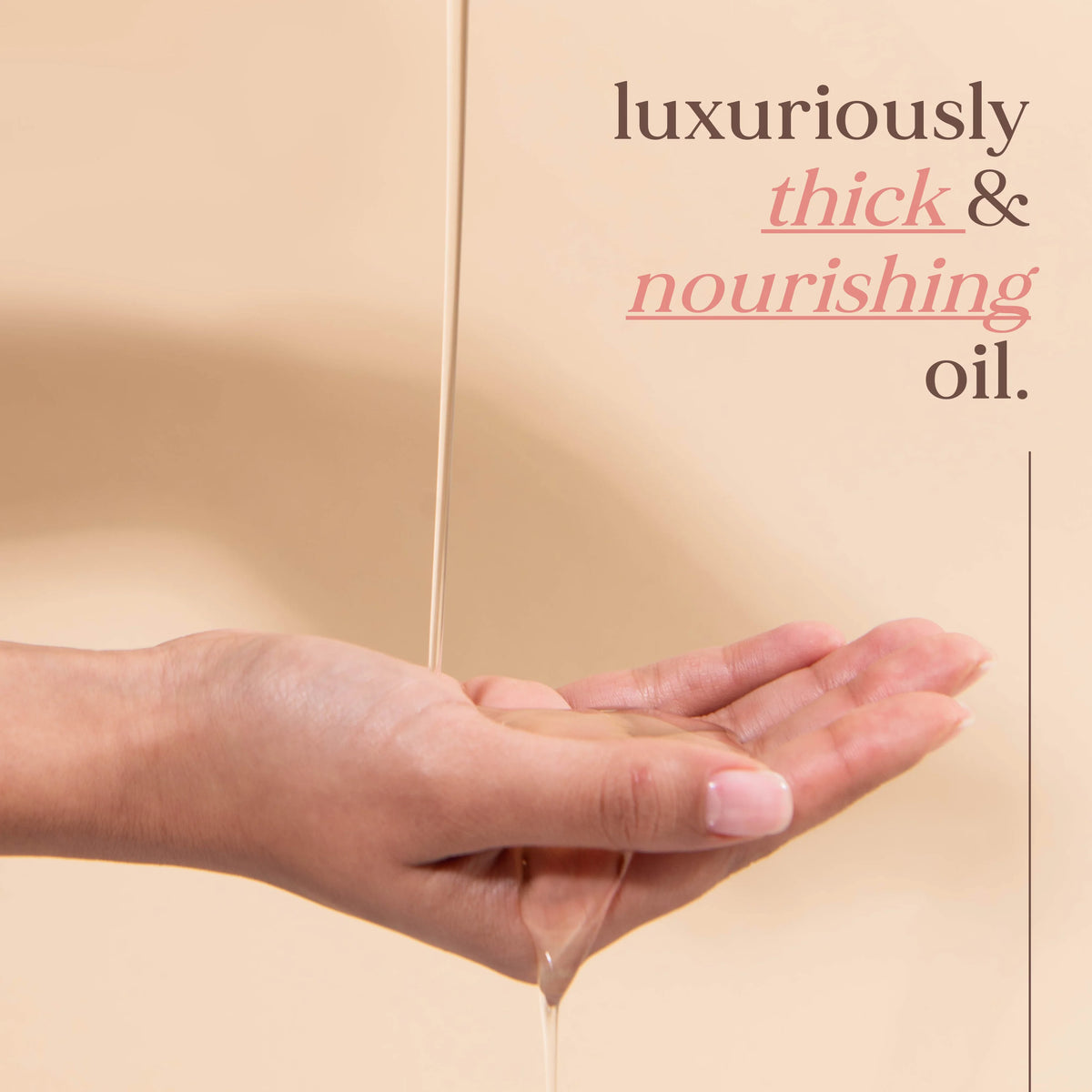 Application of castor oil on a person&