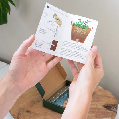 Instruktionsark til Clippy vægbeslag, visning af montering til plantevæg