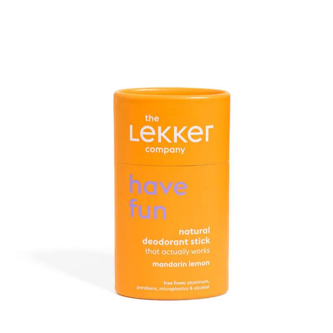 Naturlig deodorant stick Have Fun i orange emballage, sund personlig pleje