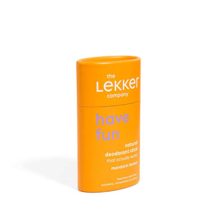 Farverig deodorant stick Have Fun i orange emballage, sund personlig pleje