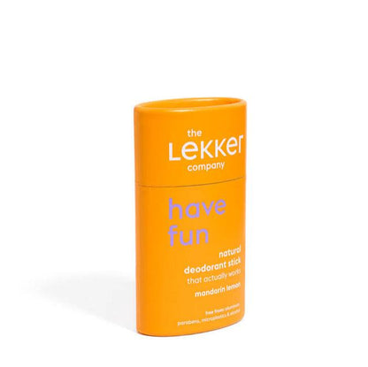 Farverig deodorant stick Have Fun i orange emballage, sund personlig pleje