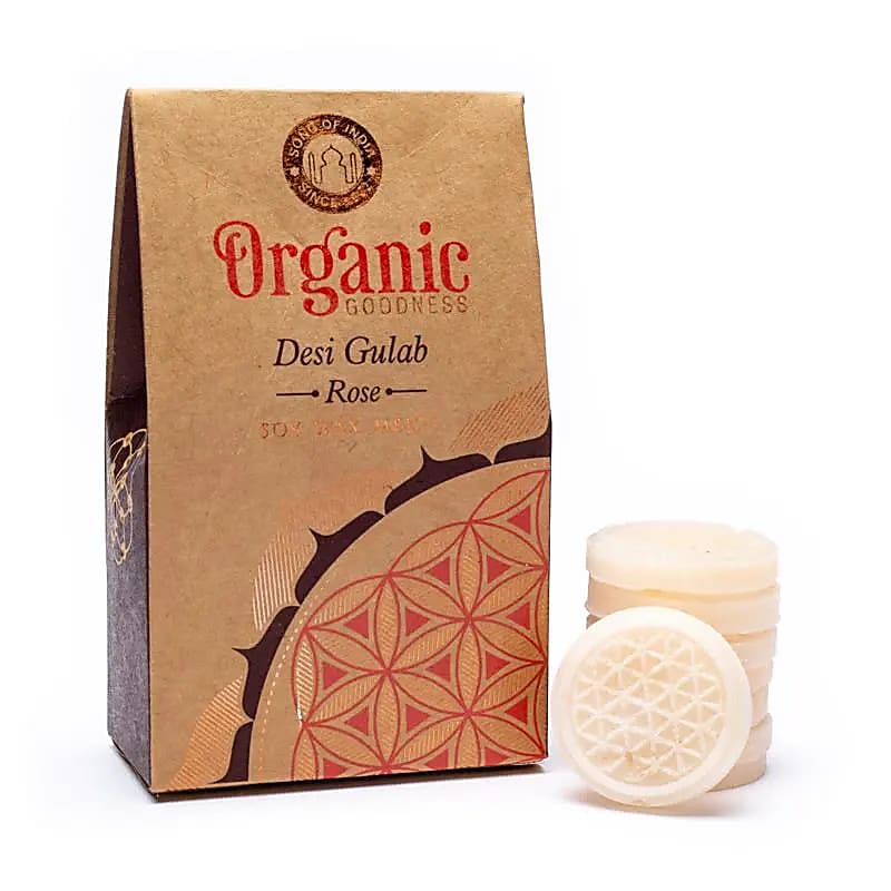Økologiske wax melts med rosenduft til hjemmet