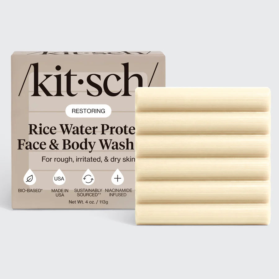 Kitsch Rice Water Body Wash bar med naturlig eksfoliering og bæredygtig emballage