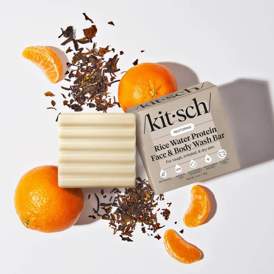 Kitsch Rice Water Body Wash Bar med citrus og teblade