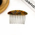 Fransk hårkam comb clip – acetat & metal i mørkebrun