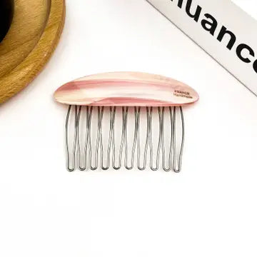 Fransk hårkam comb clip – acetat &amp; metal