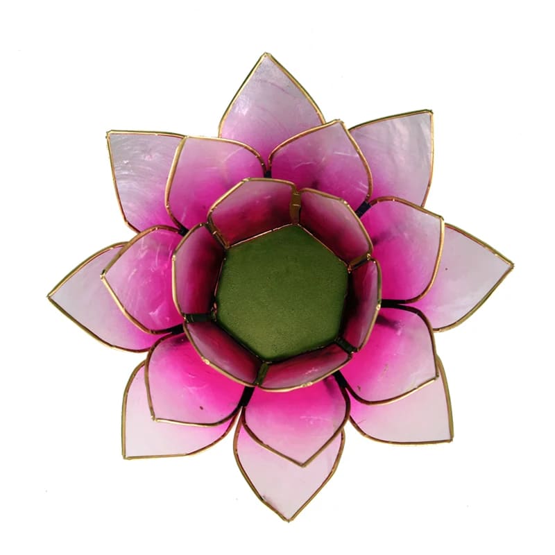 Pink Lotus lysestage af Capiz muslingeskaller