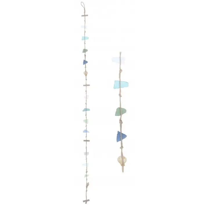 Seaglass guirlande i havglas | 130 cm